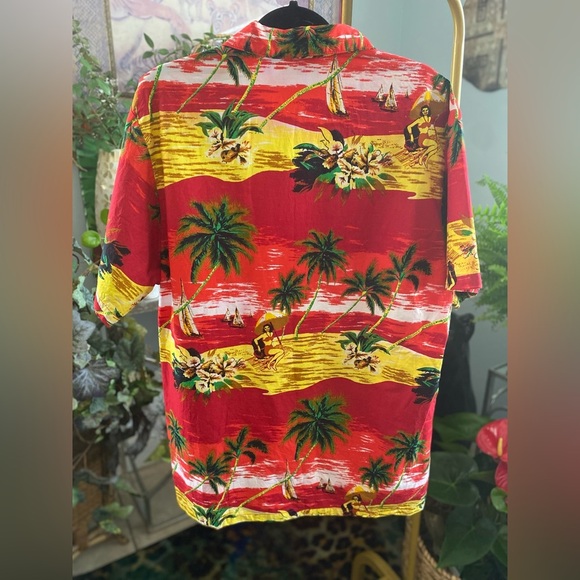 Men’s Island Button Down Tropical Shirt Dadcore Vacation Smartcore Island Wear - Picture 5 of 8